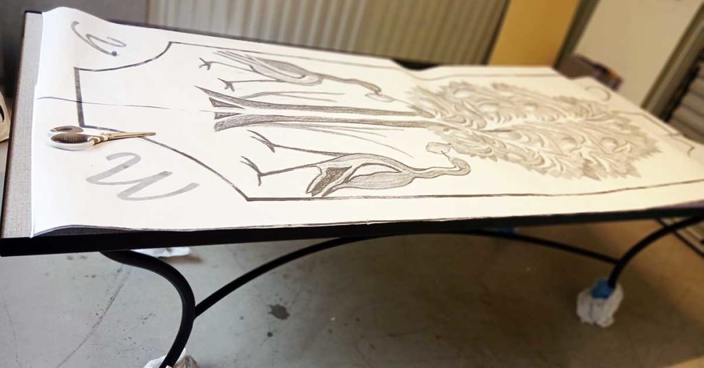 Table en pierre de jardin