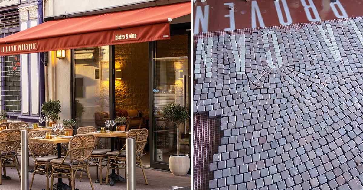 logo restaurant en mosaique