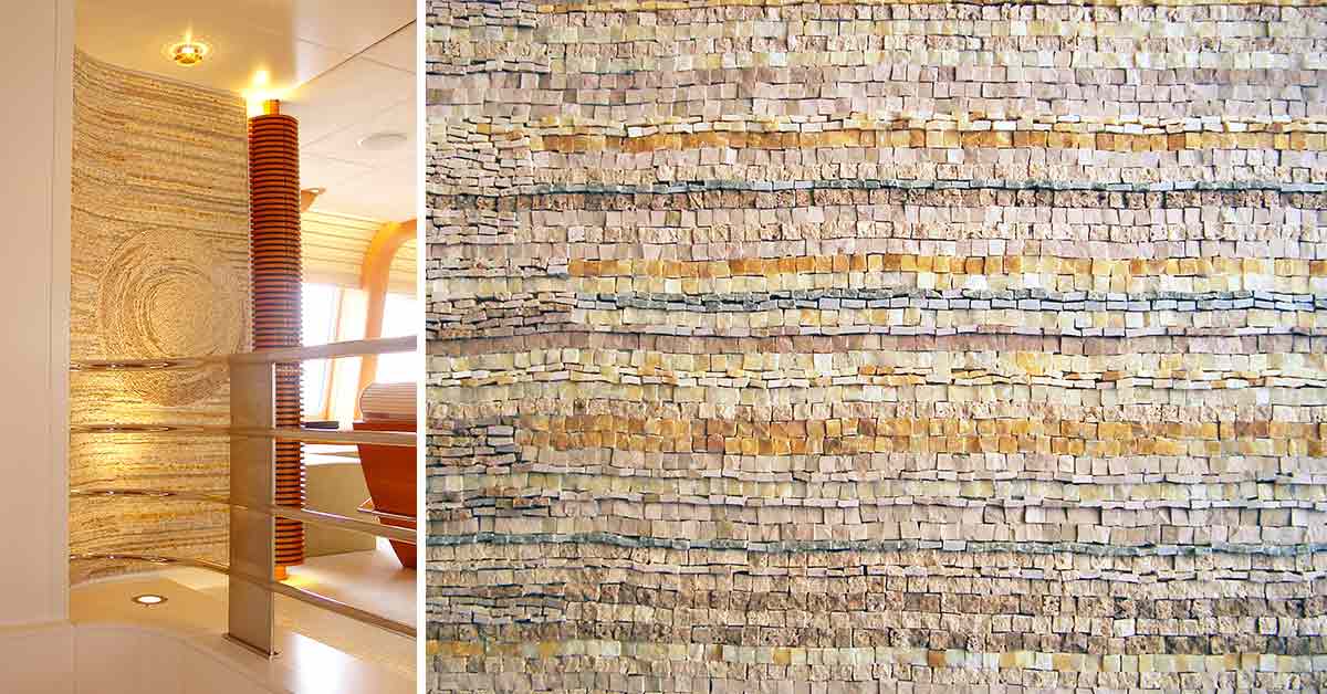 Décor artistique en mosaique