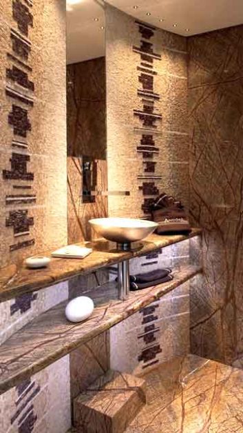 Salle de bain moderne en mosaique