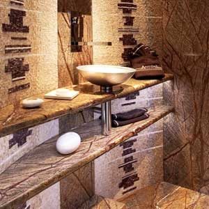 Salle de bain moderne en mosaique, salle de bain de luxe