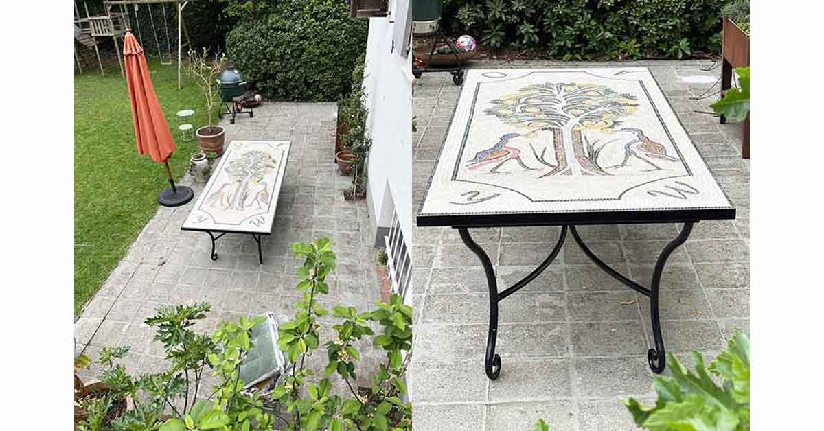 Table en pierre de jardin
