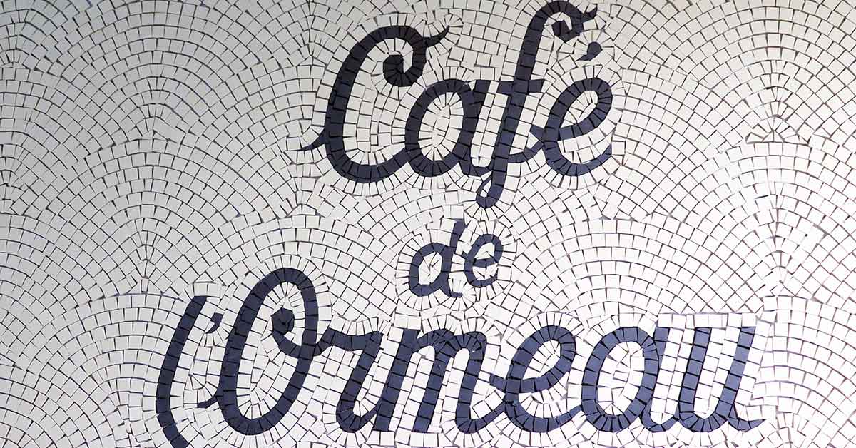 Enseigne en mosaique grès cérame