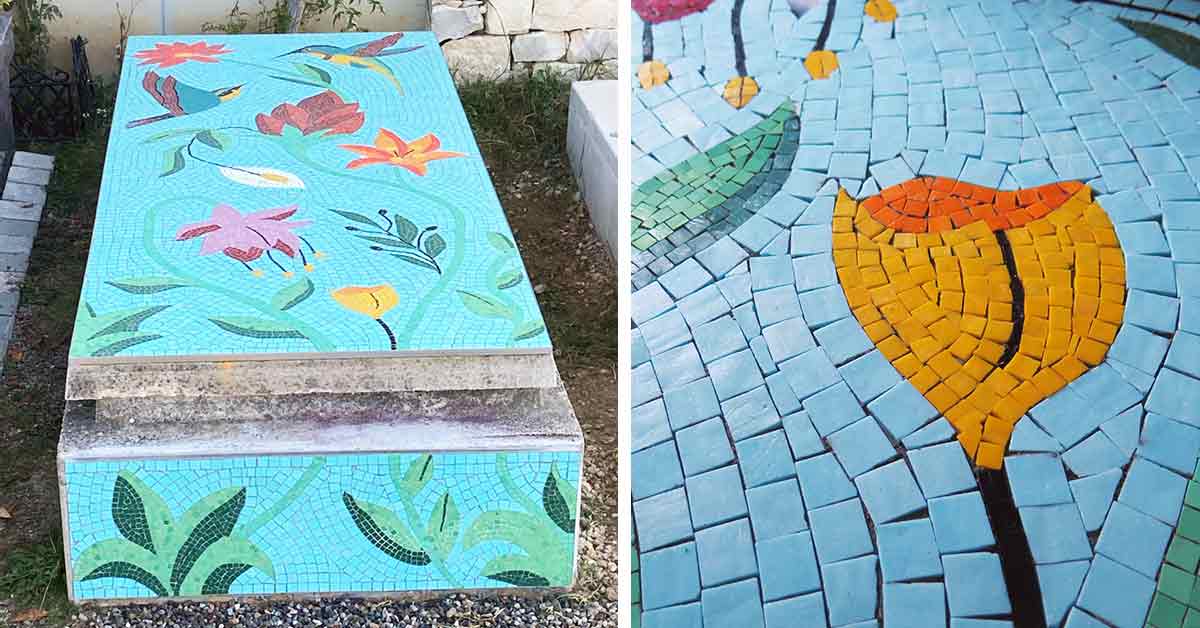 Art funéraire en mosaïque