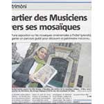 Article sur l'exposition de mosaique Art-Déco par Nice-Matin du 10 avril 2014