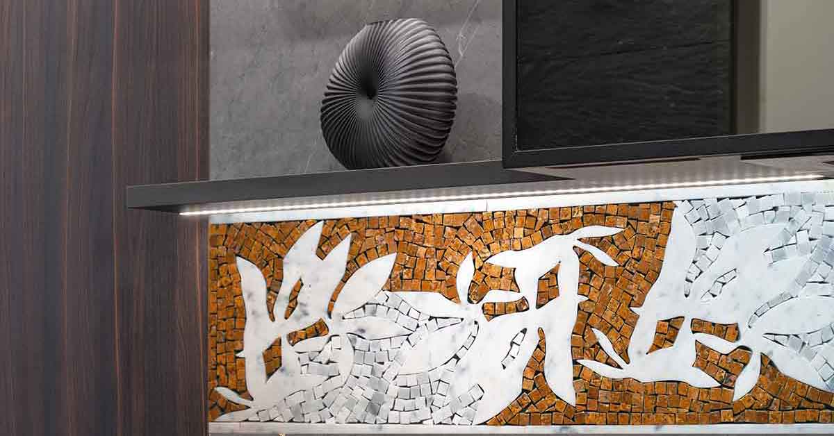 collection de mosaïque d’art en pierre naturelle