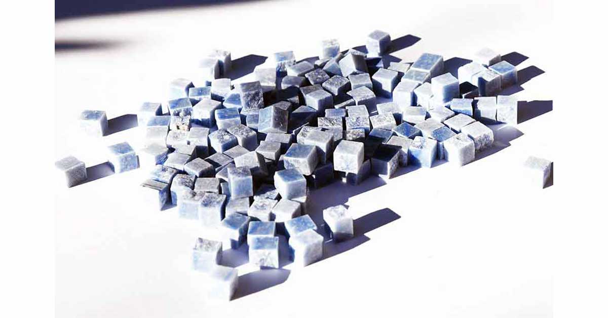 marbre bleu macaubas pour mosaique