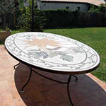 mobilier de jardin en mosaique